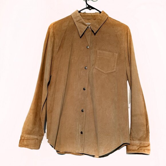City DKNY Tops - City DKNY Suede Shirt Jacket